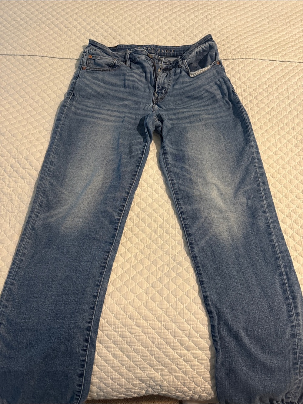American Eagle Outfitters Vintage Wash Straight-Leg Jeans - Blue